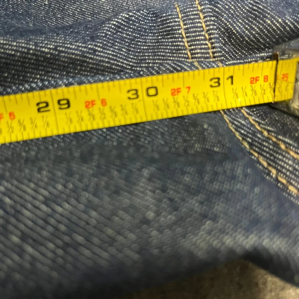 Bershka Baggy Wide Leg Jeans Mens 36x31 Blue Y2K Parachute Balloon Fit Denim